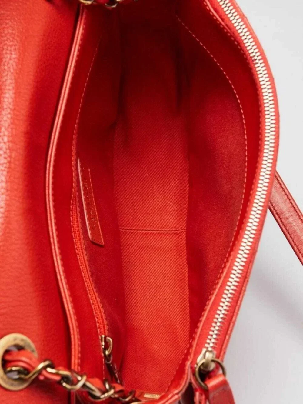 Chanel Red Leather Coco Curve Crossbody Bag